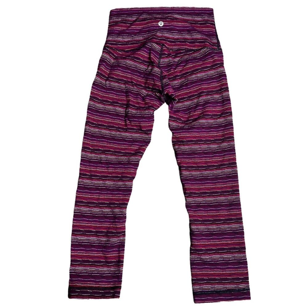 Lululemon Wunder Under Pant III  Space dye twist regal plum sz 6